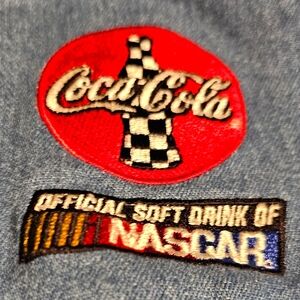 NASCAR Coca-Cola Aspen Gold Riverwashed Denim Button Down Shirt Size XL